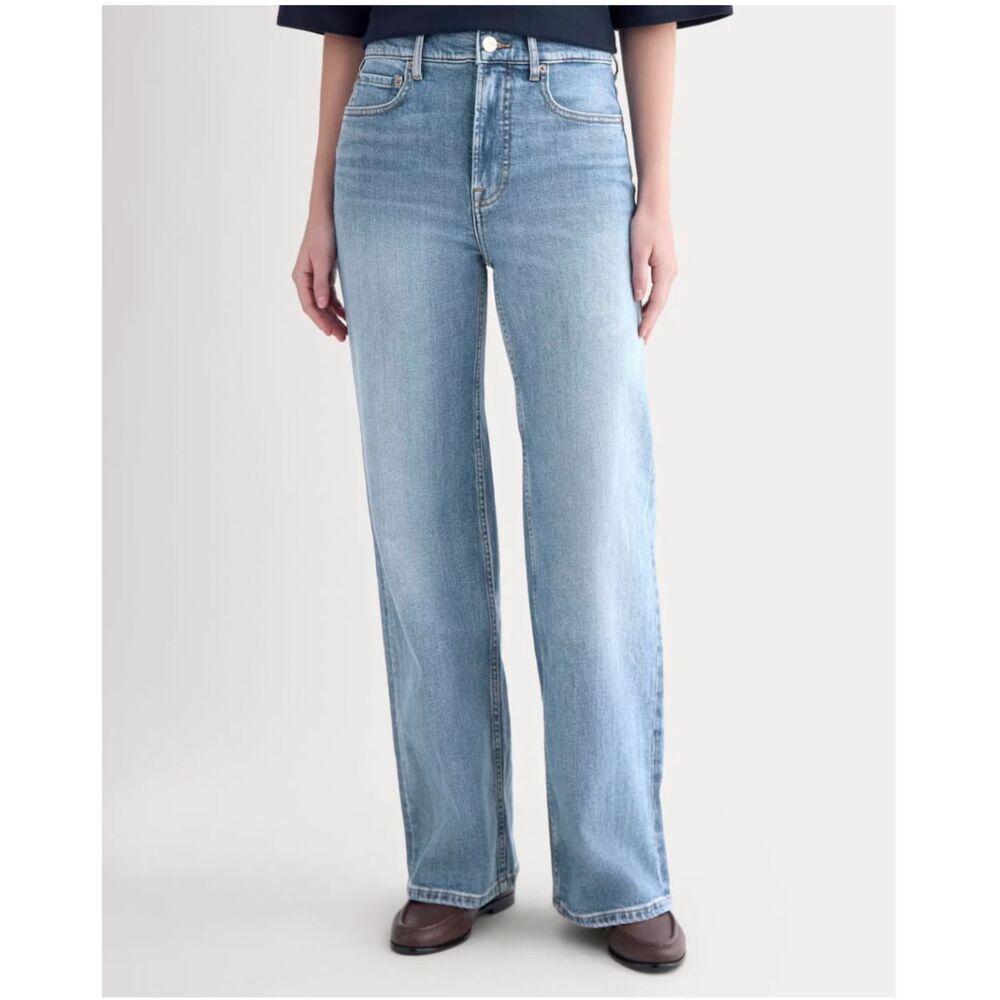 Everlane Way-High Sailor Jean Women 28 Blue High-Rise Wide Leg Denim
